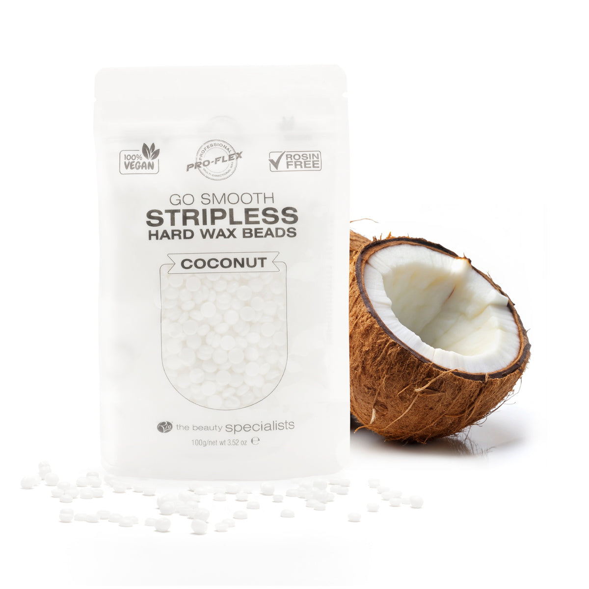 Coconut Go Smooth Stripless Hard Wax Beads  (100g)