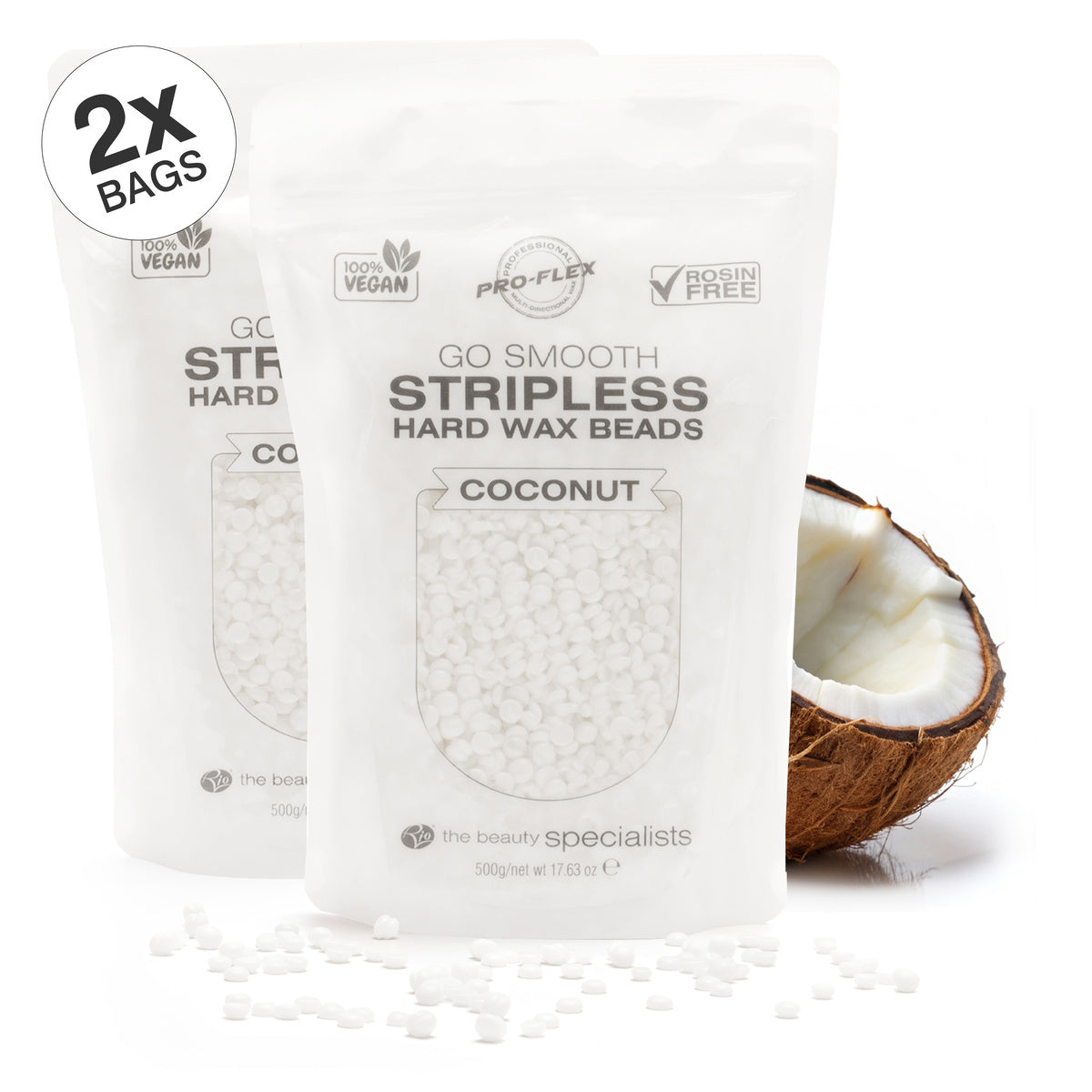 Coconut Go Smooth Stripless Hard Wax Beads  (500g)