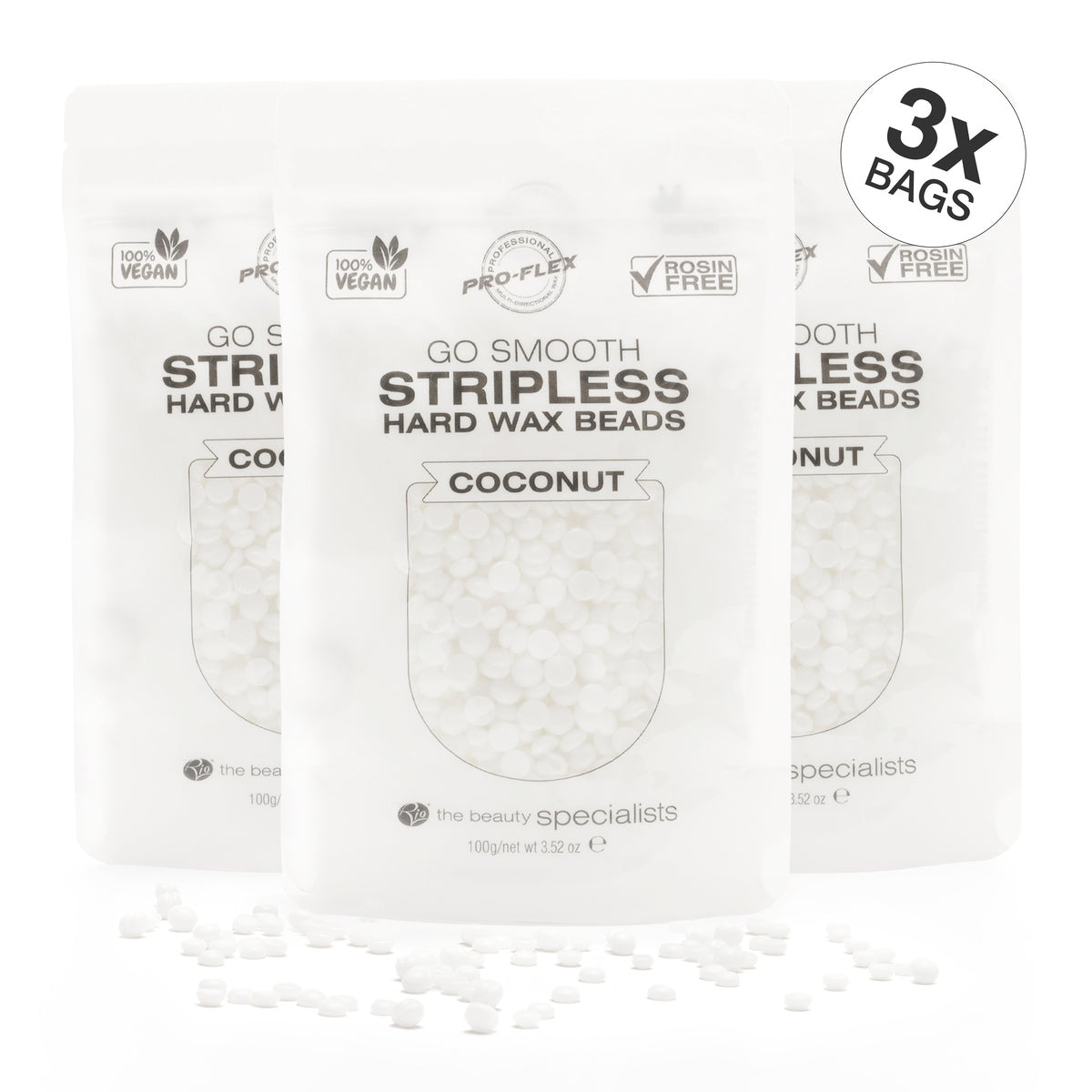 Coconut Go Smooth Stripless Hard Wax Beads  (100g)