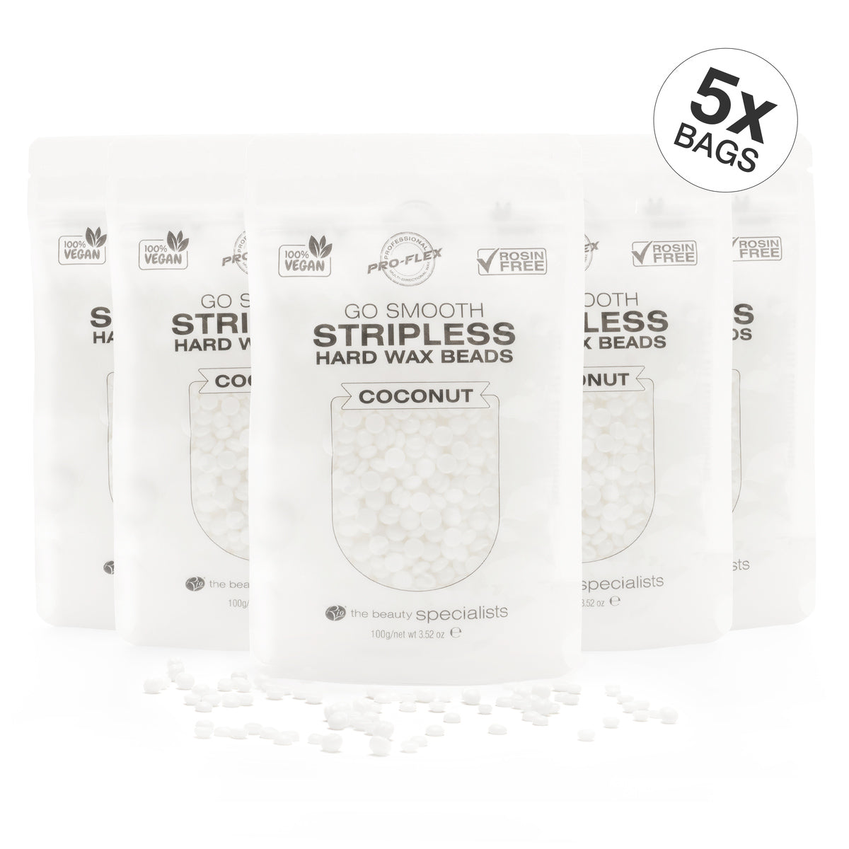 Coconut Go Smooth Stripless Hard Wax Beads  (100g)