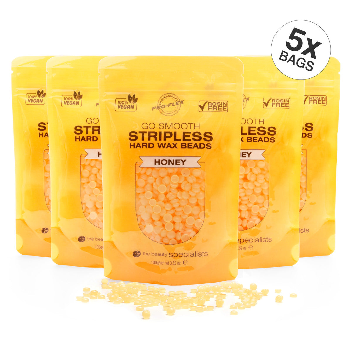 Honey Go Smooth Stripless Hard Wax Beads  (100g)