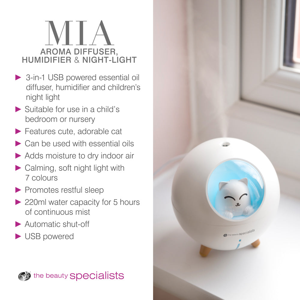 MIA Cat Childrens Essential Oil Diffuser, Humidifier and Night