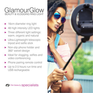 GlamourGlow Pro Beauty & Vlogging Ring Light