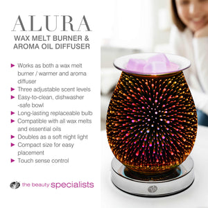 Alura Wax Melt Burner &  Aroma Diffuser Lamp