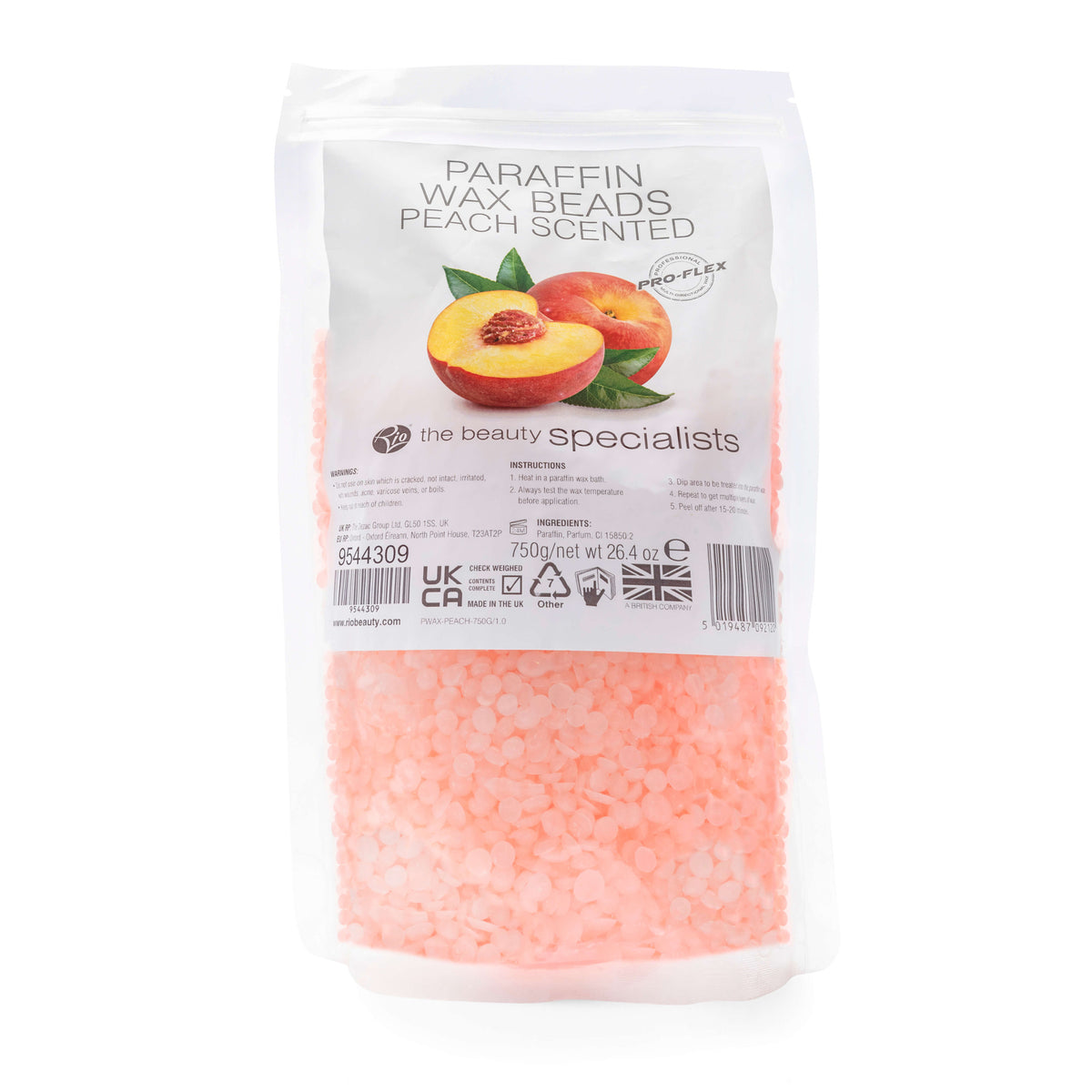 Paraffin Wax Peach Beads 750g