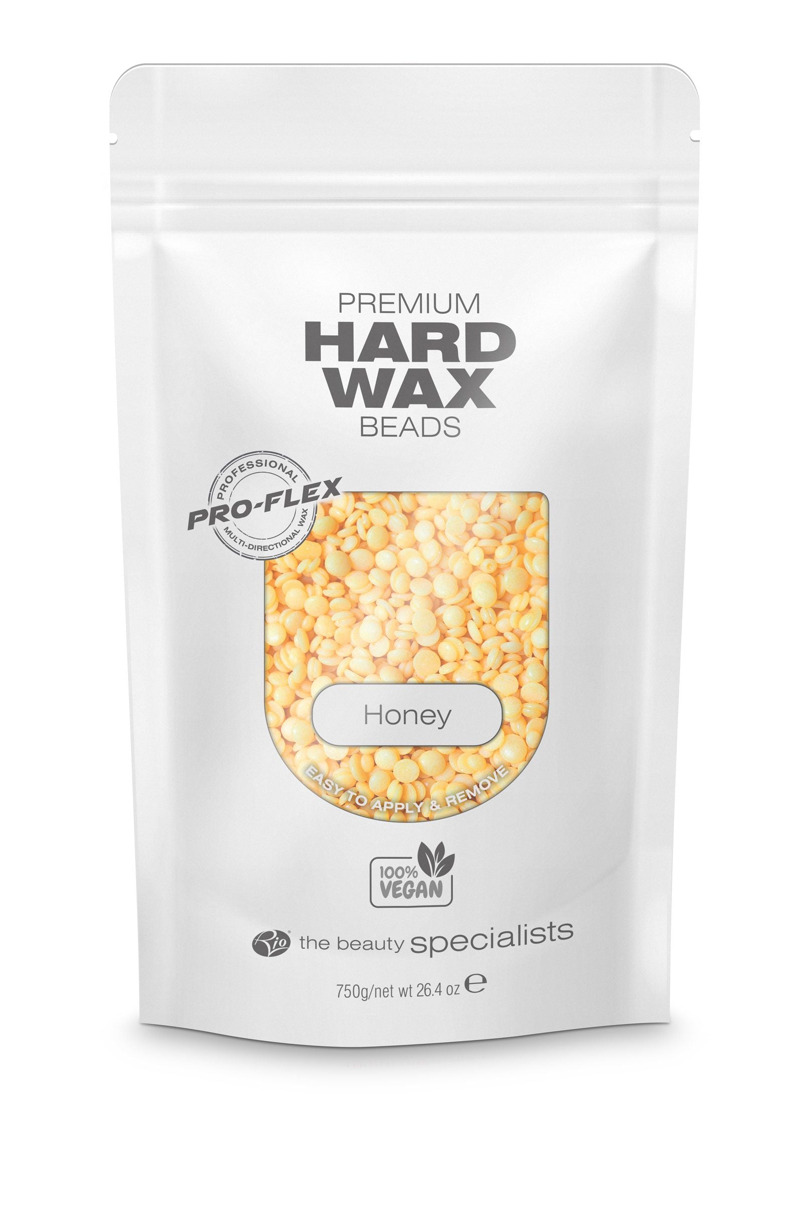 Premium Hard Wax Honey Beads for hair removal , 100% vegan, 750g