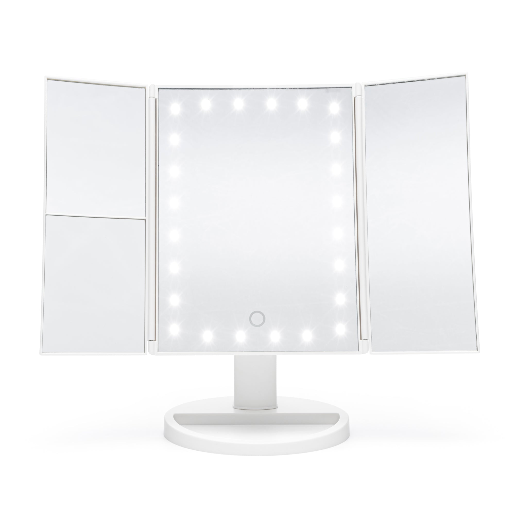 24 LED touch dimmable make up mirror with 2x 3x magnification in white 