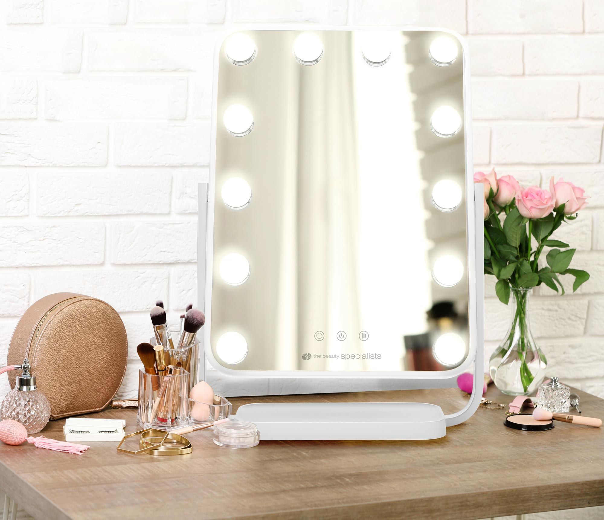 Heilmetz Hollywood Mirror Dressing Table, Vanity Mirror with Lights, Light  up Mirror Makeup Mirror with Lighting 3 Color Temperature, Round Black  Mirror ф40 cm : Amazon.co.uk: Home & Kitchen