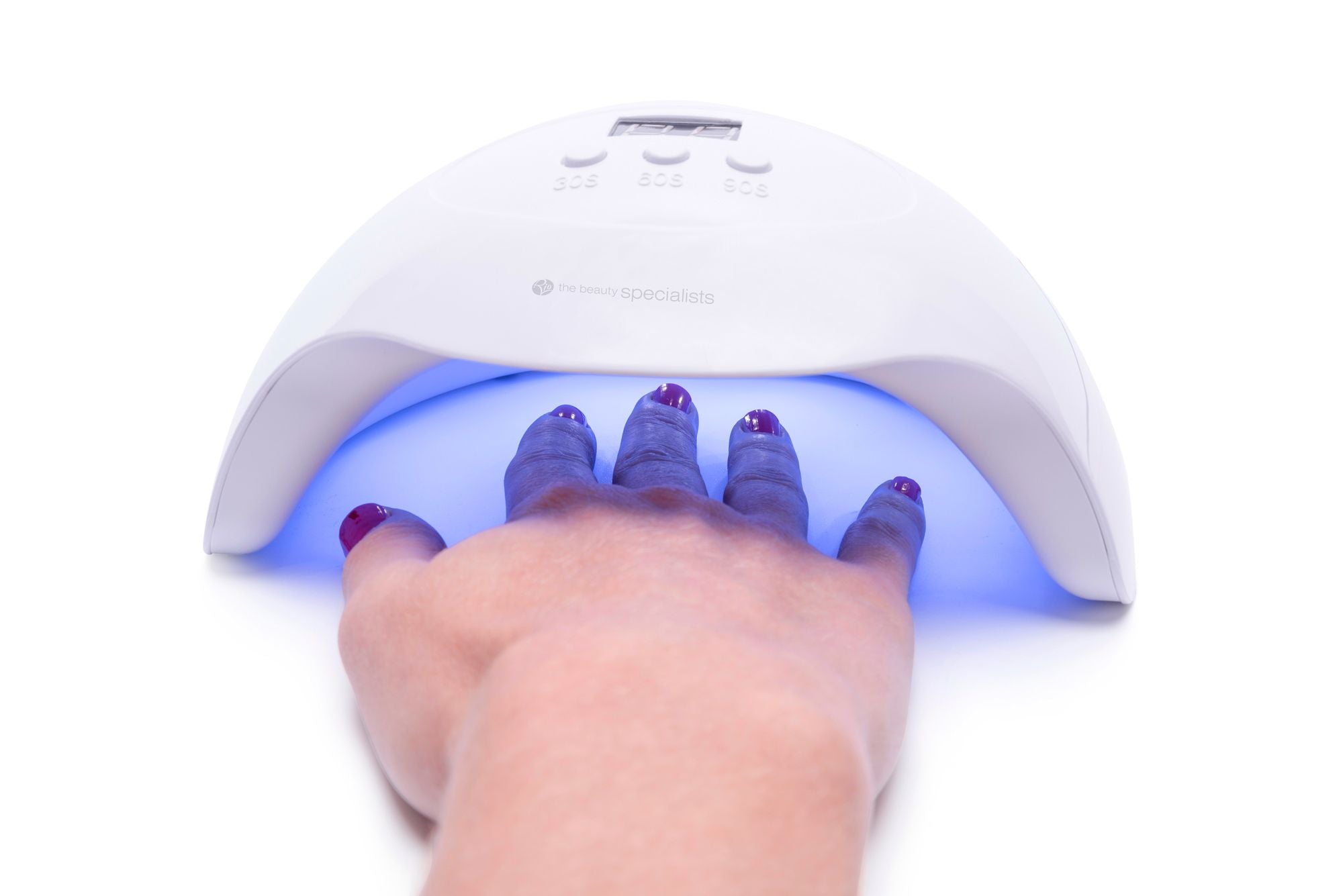 front view of Hand under UV Nail lamp 36w with dual LED with UV light curing gel manicure
