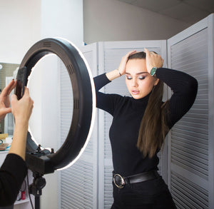Professionele make-up en vloggen Dimbare LED-ringlamp van 45 cm