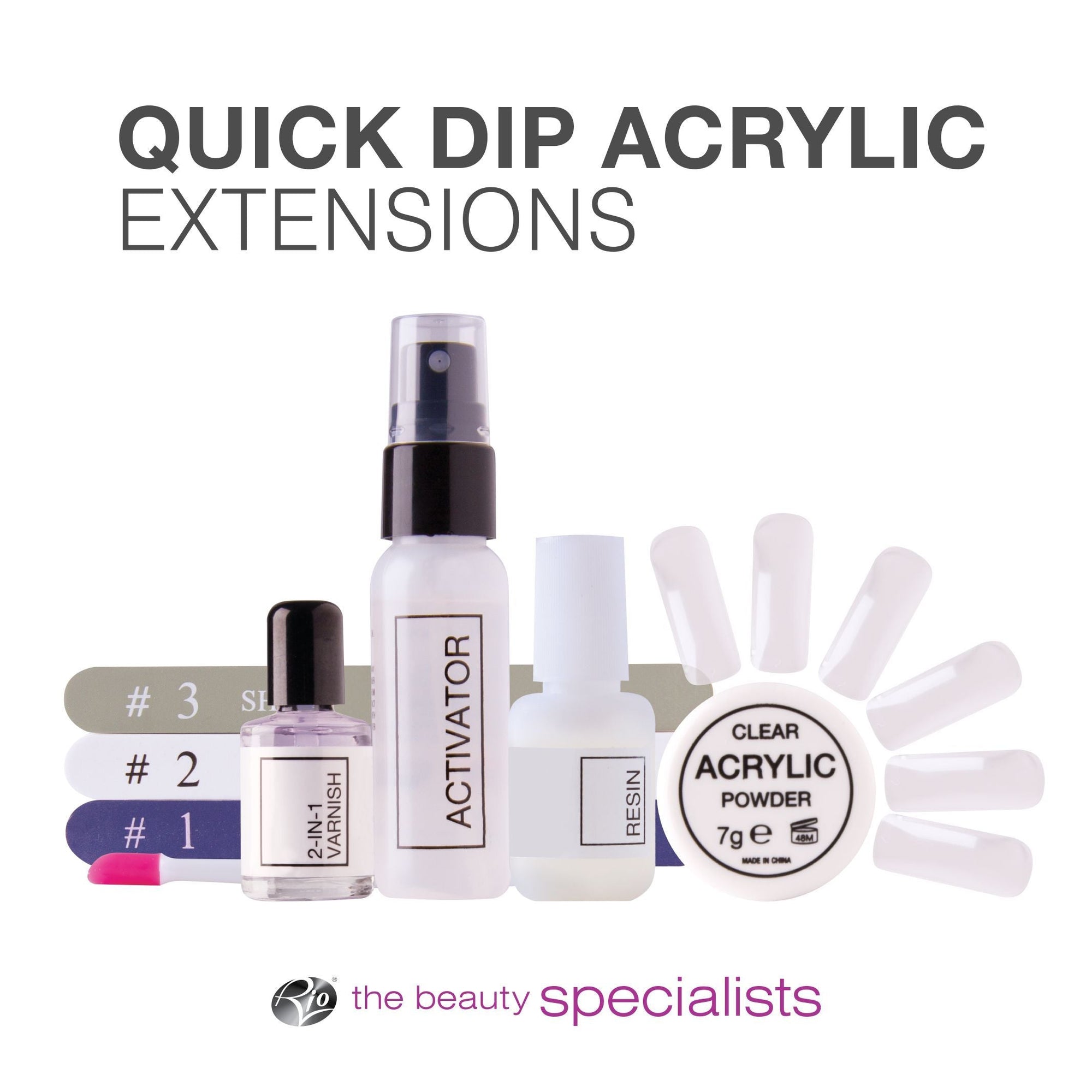 quick dip acrylic nail extensions kit contents