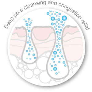diagram illustrating deep pore cleansing and congestion relief as a result of using the Facial Sauna with steam inhaler 