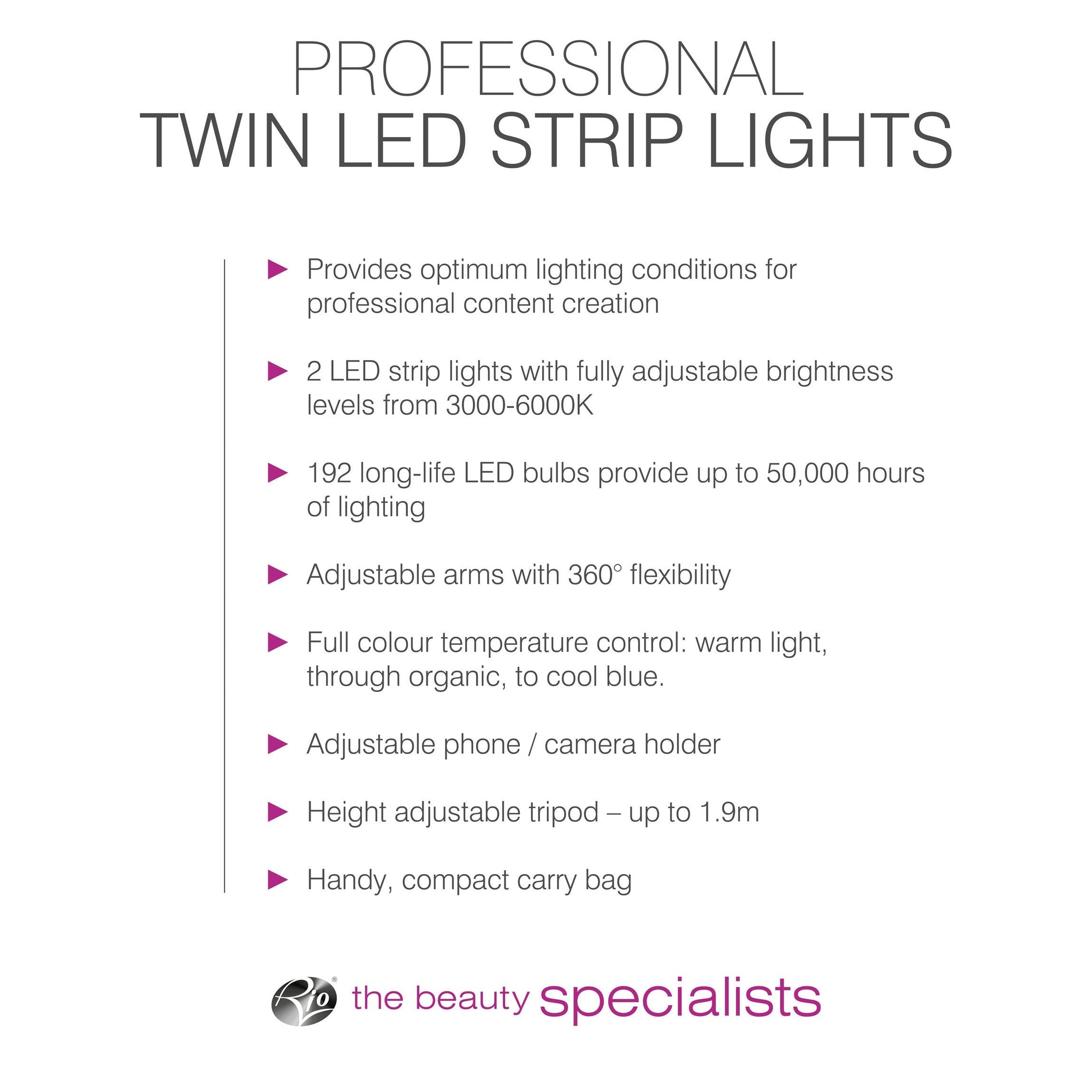 Strisce luminose professionali a doppio LED