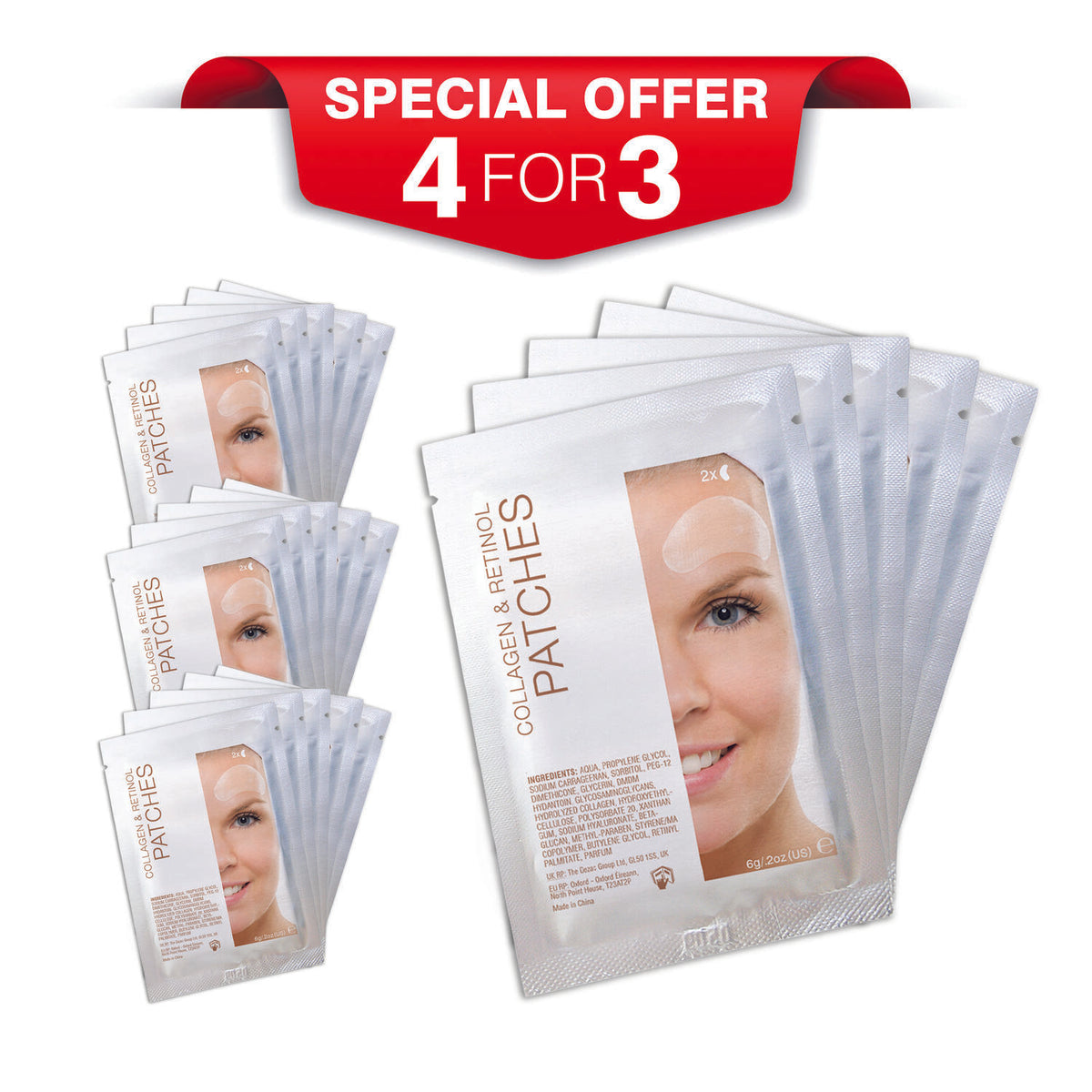 Rio Collagen &amp; Retinol patches. Special Offer 4 for 3