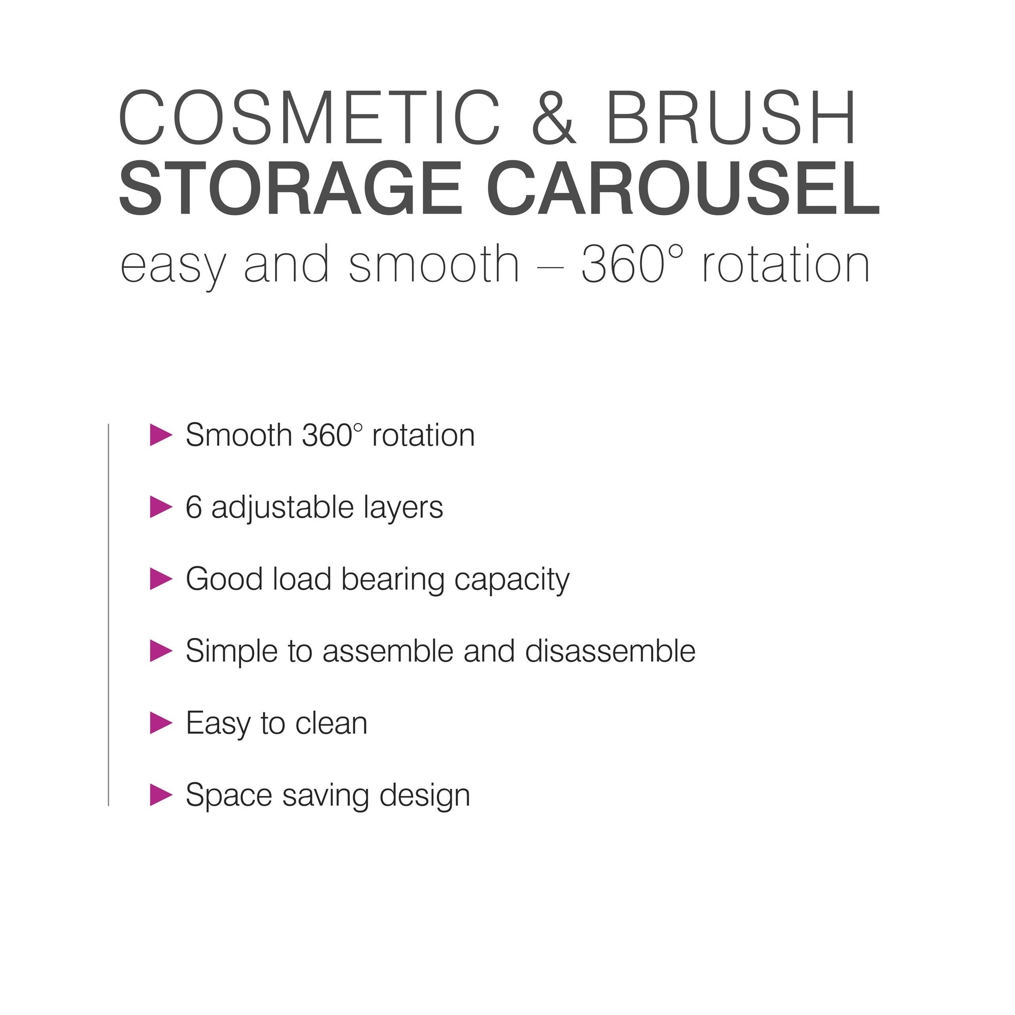 Cosmetic & Brush Storage Carousel