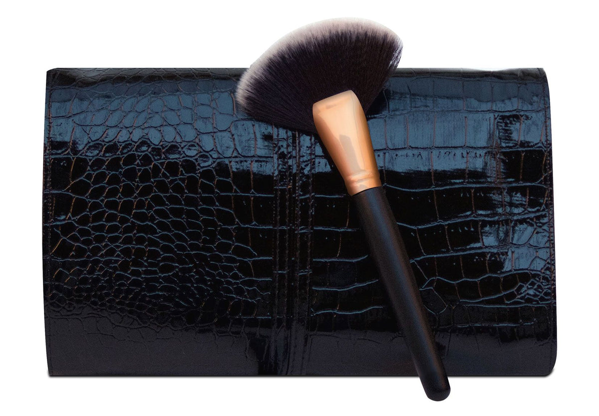 Deluxe Leather Cosmetic / Nail Brush Holder