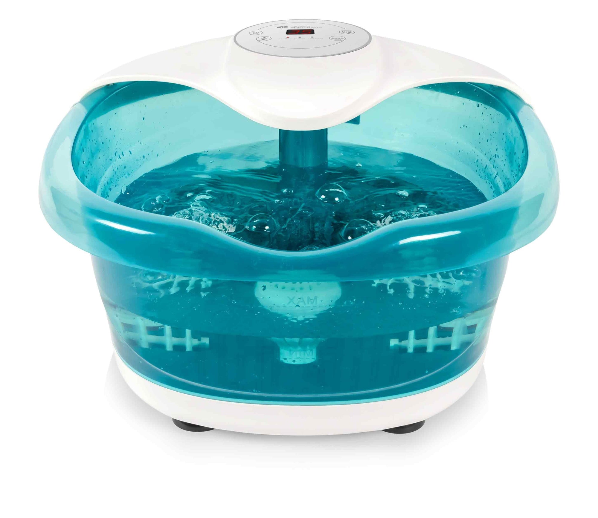 bubbling water inside Luxury foot bath spa and massager