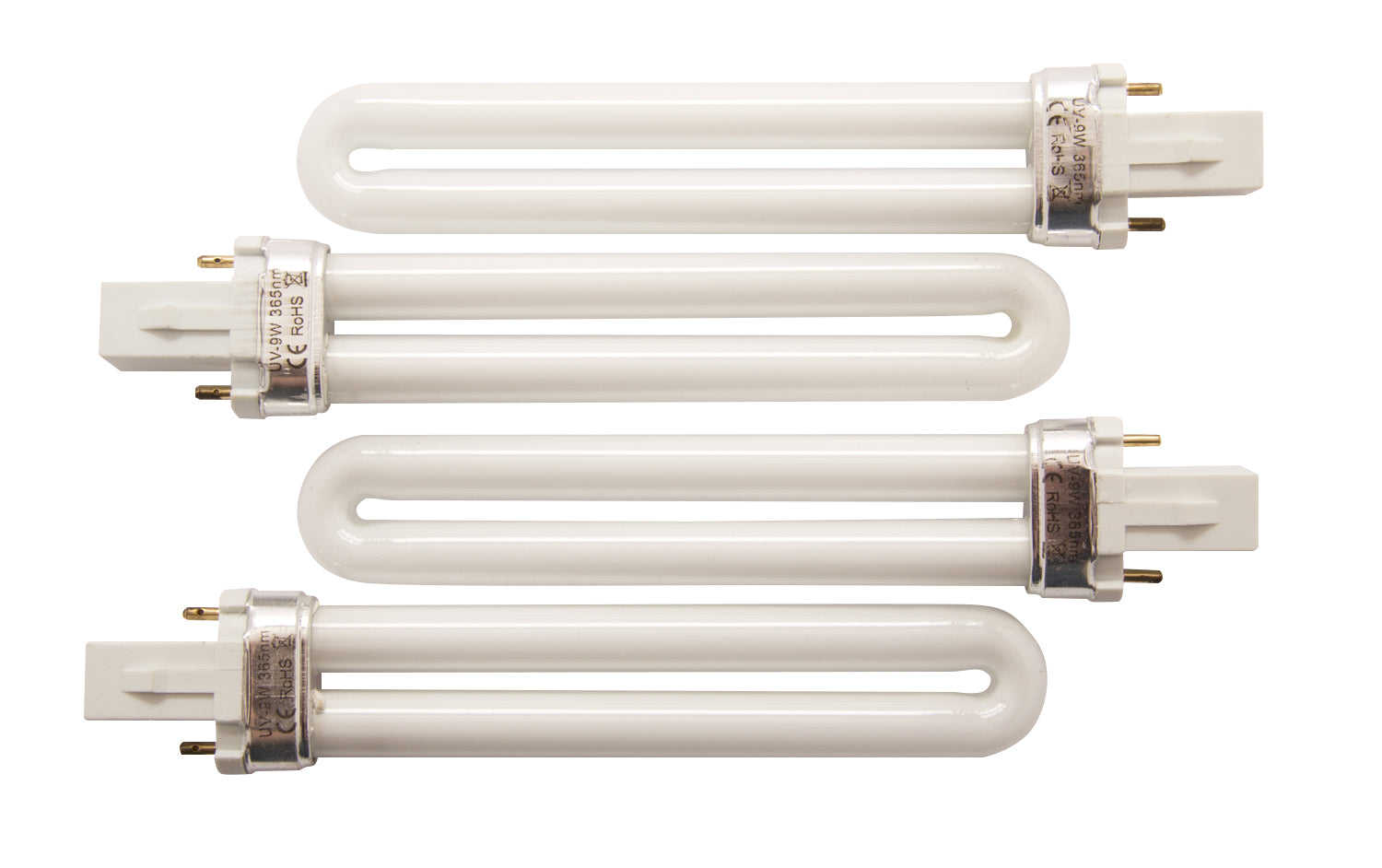 A set of 4 replacement bulbs for the Professional 36W UV & Gel Polish Nail Lamp
